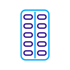 Pills strip vector flat icon