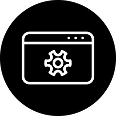 website settings glyph icon