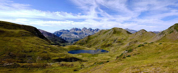 Lake of the Aragonese Pyrenees in Spain.