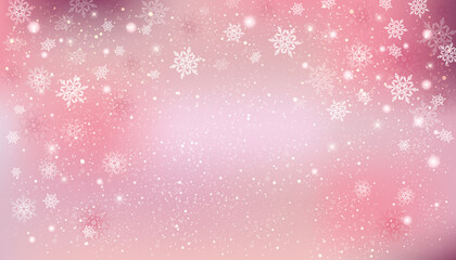 雪の結晶が舞う背景