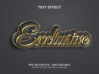 Exclusive text effect gold style. Editable text effect.