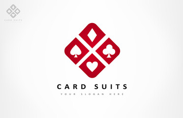 Obraz premium Playing Card Suit vector logo. Logo design vector illustration.