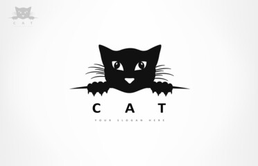 Cat logo vector animal design