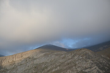 clouds over the mountains