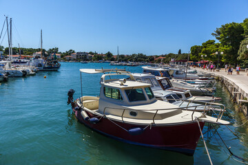 Fototapeta premium Krk city in Croatia with port