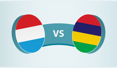 Luxembourg versus Mauritius, team sports competition concept.