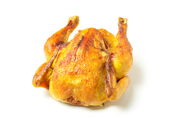 Thanksgiving Day roast turkey isolated on white background