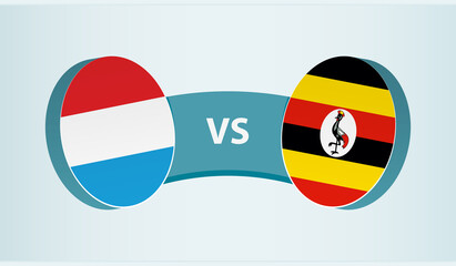 Luxembourg versus Uganda, team sports competition concept.