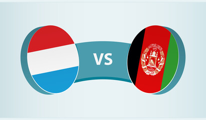 Luxembourg versus Afghanistan, team sports competition concept.