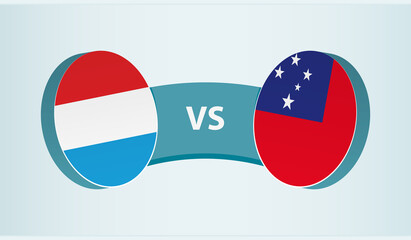 Luxembourg versus Samoa, team sports competition concept.