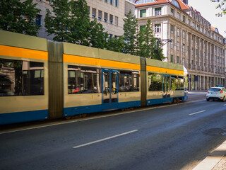 Fototapeta na wymiar Leipzig Tram
