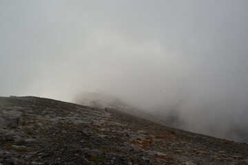 fog in the mountains