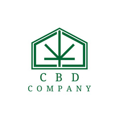 CBD house minimalist and unique logo design.