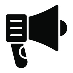 promotion glyph icon, business and finance icon.