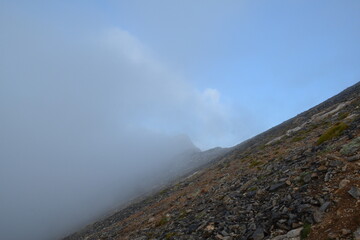 Fototapeta na wymiar fog over the mountain