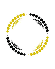 Design spiral dots, art illustration