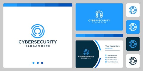 Simple logo of a safe protection with advanced technology system, security locked tech linear logo Premium Vector