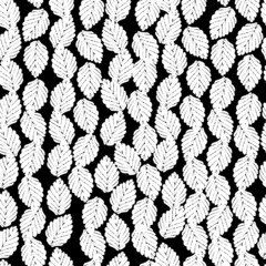 葉っぱのシームレスなパターン。テキスタイル、壁紙、包装紙のデザイン。