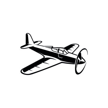 Light Aircraft - Small plane propeller isolated vector