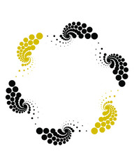 Design spiral polygon dots, art illustration