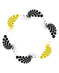 Design spiral polygon dots, art illustration