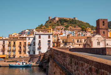 Bosa, colorful town in the province of Oristano, Sardinia, Italy