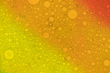 Аbstract image of oil and water bubbles of various colors. Colorful artistic image of oil drop on water for modern and creation design background.