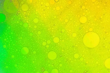 Аbstract image of oil and water bubbles of various colors. Colorful artistic image of oil drop on water for modern and creation design background.