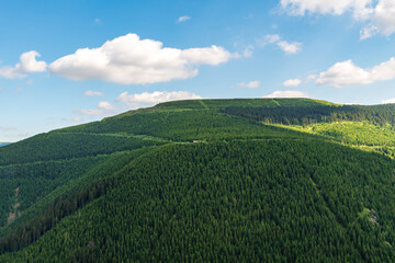Fototapeta na wymiar Dlouhe strane from Rysi skala in Jeseniky mountains in Czech republic