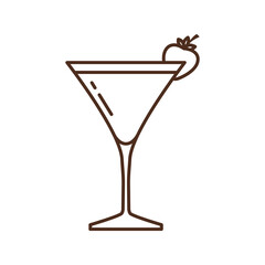 Vector martini glass icon. Glass for cocktail or martini isolated on white background. Vector illustration.