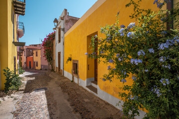 Bosa, colorful town in the province of Oristano, Sardinia, Italy