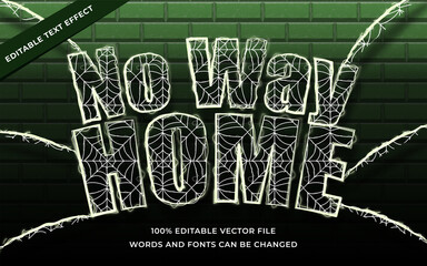 No way Home spider text effect editable for illustrator