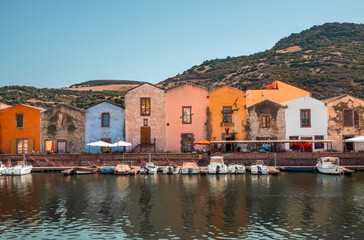 Bosa, colorful town in the province of Oristano, Sardinia, Italy