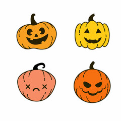 Pumpkin set for Happy Halloween, Halloween Party