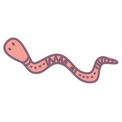 Cute cartoon snake in nursery scandinavian design
