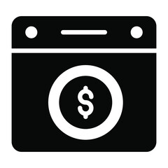 digital payment glyph icon, business and finance icon.