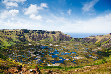 Rano Kau volcano, Easter island (Chile)
