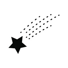 Shooting stars icon vector. Comet tail or star trail illustration sign. fireworks symbol or logo.
