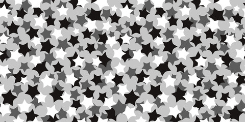 Trendy  camouflage military pattern with stars. Vector camouflage pattern for clothing design.