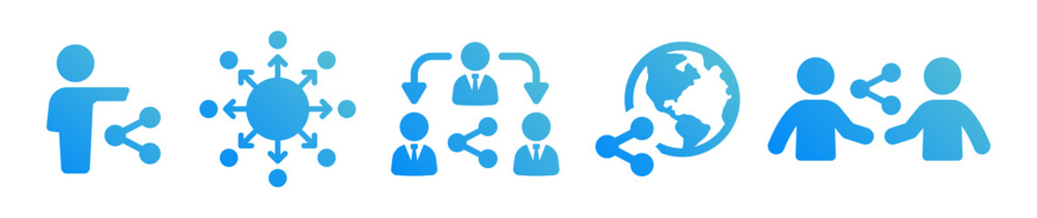 Share icon. Business connection symbol vector illustration.