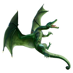 Obraz premium 3D Rendering Fairy Tale Dragon on White