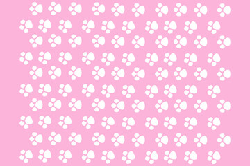 cat's paws on a pink background, seamless pattern for print design