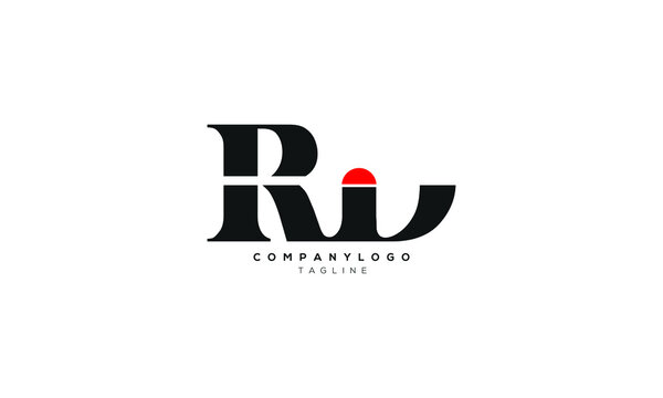 RWI, RIW, Abstract initial monogram letter alphabet logo design