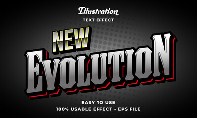 editable new evolution text effect vector modern style