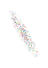 Orange Confetti Decoration Texture. Dot Holiday Background. Red Happy Circle. Yellow Cartoon Round Illustration.