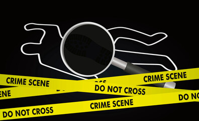 Crime investigation concept. vector illustration