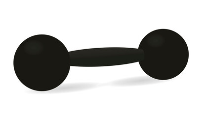 Retro black dumbbells. vector illustration