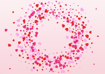 Pinkish Heart Background Pink Vector. Present Texture Confetti. Red Happy Pattern. Purple Confetti Mother Frame. Fond Gift Illustration.