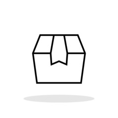 Closed box icon in flat style. Delivery box sealed symbol for your web site design, logo, app, UI Vector EPS 10.