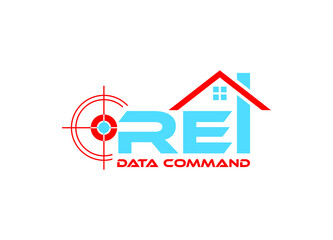 Real Estate & Data Command Logo or Icon Design Vector Image Template
